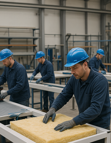 PREFABRICATED BUILDING PRODUCTION PROCESS